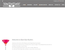 Tablet Screenshot of barebuttbutlers.co.za